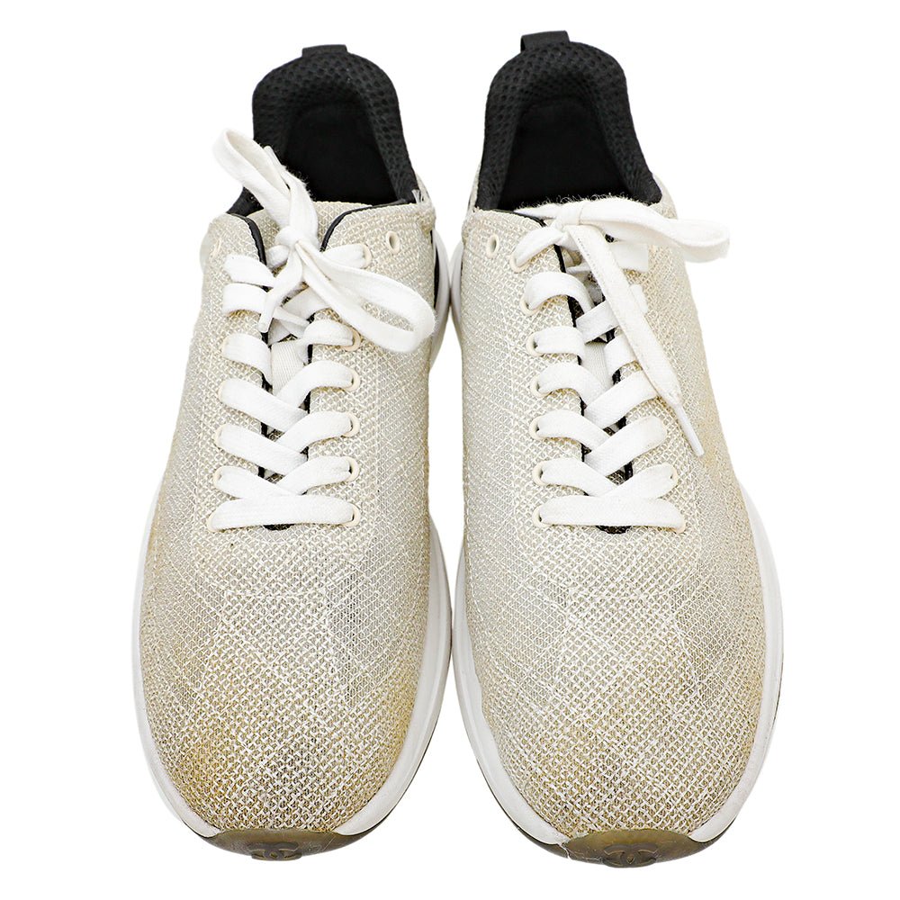 Chanel Bicolor CC Embroidered Mesh Sneaker 41