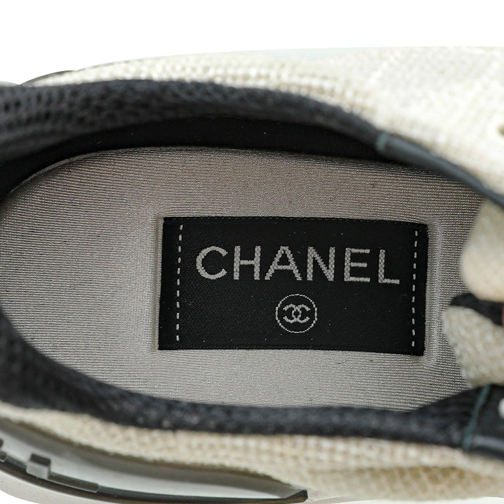 Chanel Bicolor CC Embroidered Mesh Sneaker 41