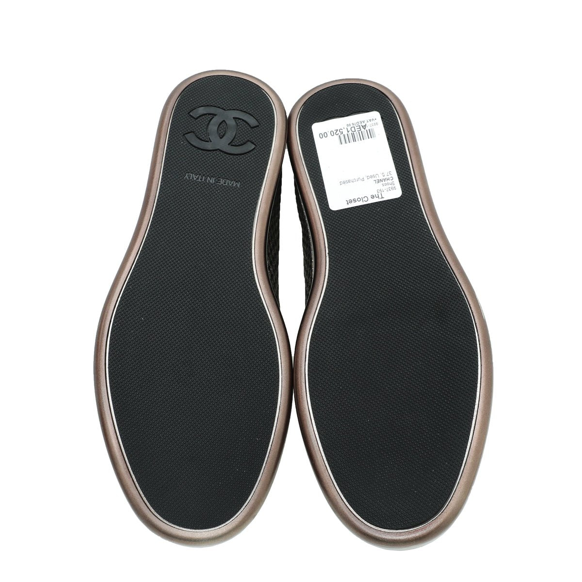 Chanel Bicolor CC Low Top Sneakers 37.5