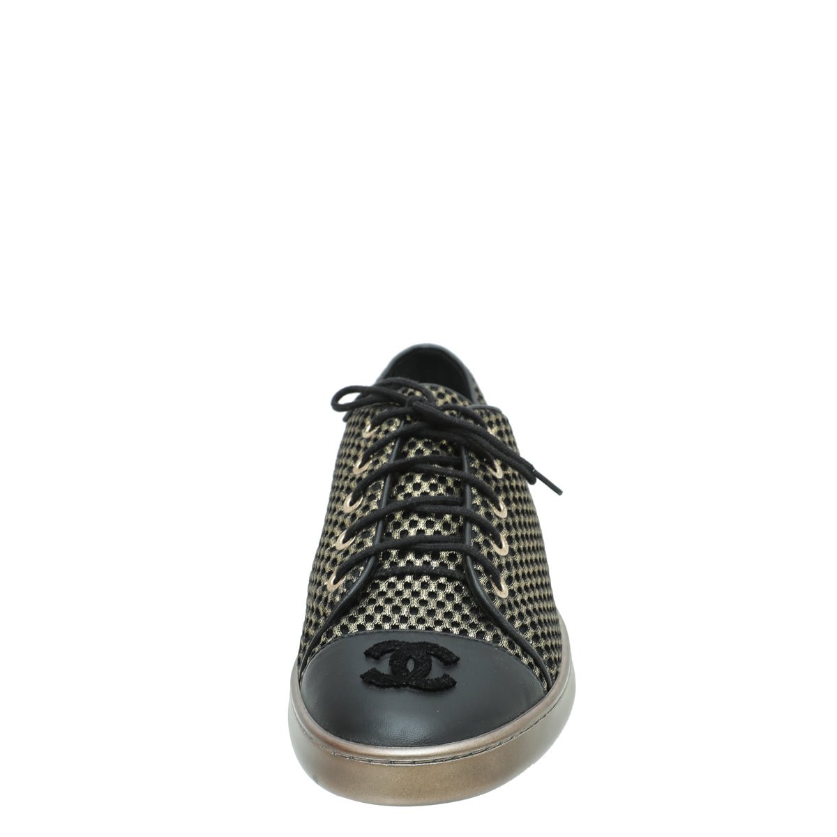 Chanel Bicolor CC Low Top Sneakers 37.5