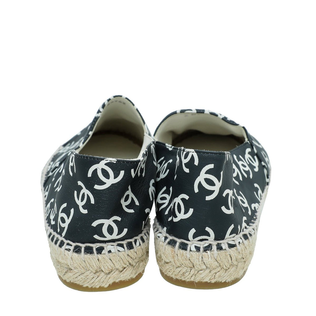 Chanel Bicolor CC Multi Print Espadrille 38