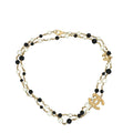 Chanel Bicolor CC Pearl Long Necklace
