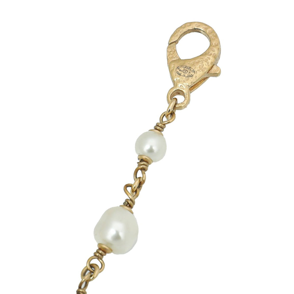 Chanel Bicolor CC Pearl Long Necklace