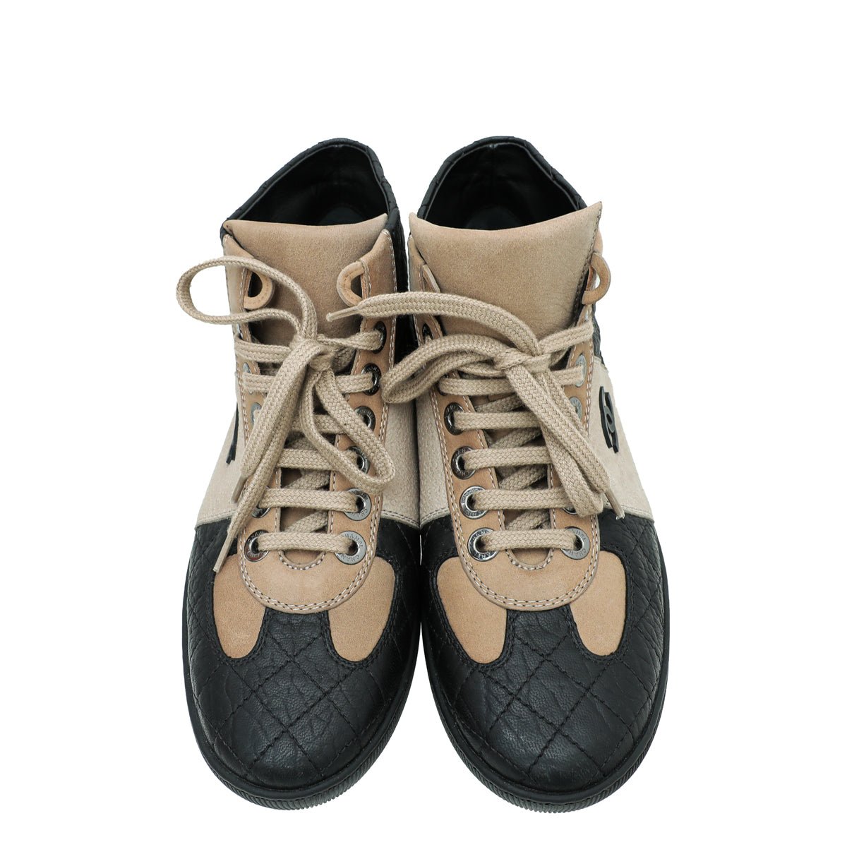 Chanel Bicolor CC Quilted Sneaker 38.5