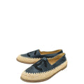 Chanel Bicolor CC Raffia Calf Espadrille 38