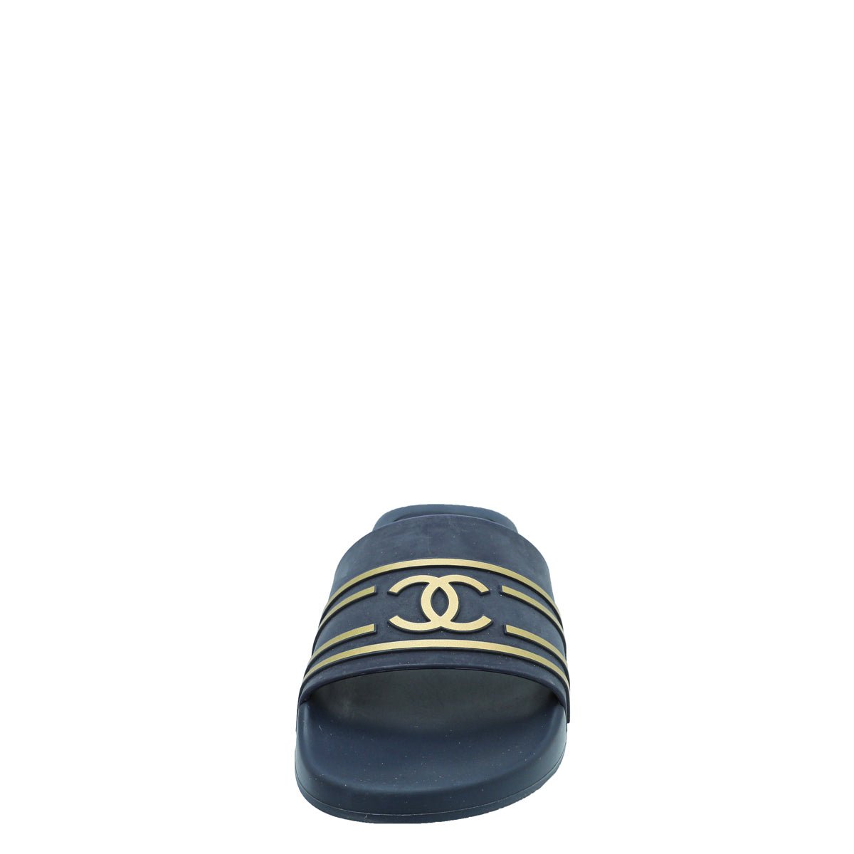 Chanel Bicolor CC Rubber Mules 40