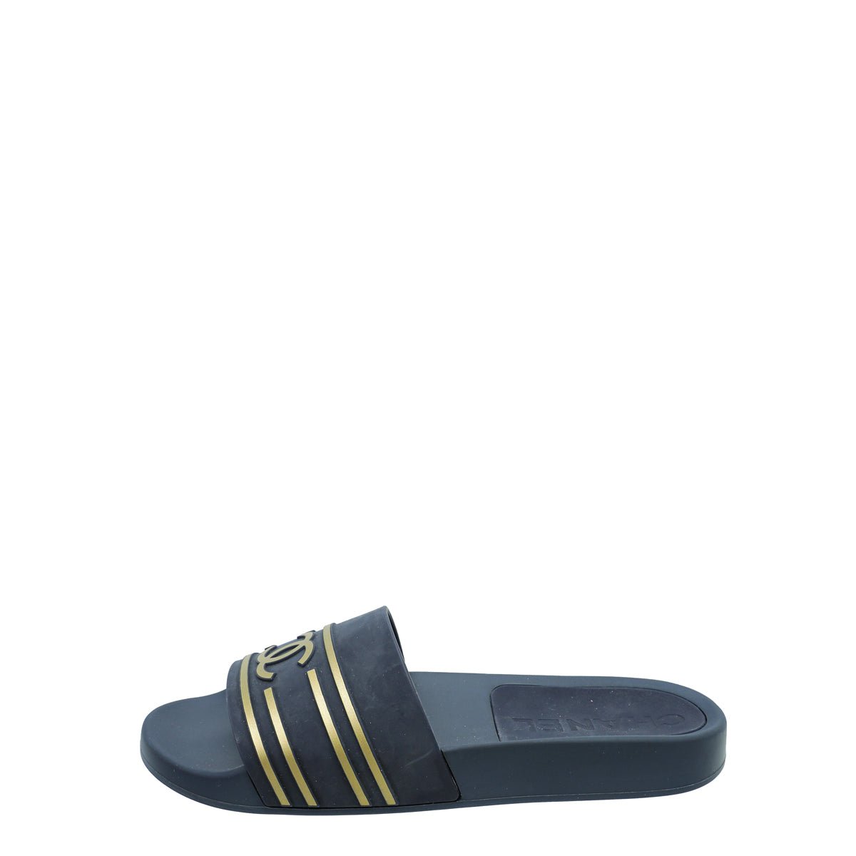 Chanel Bicolor CC Rubber Mules 40