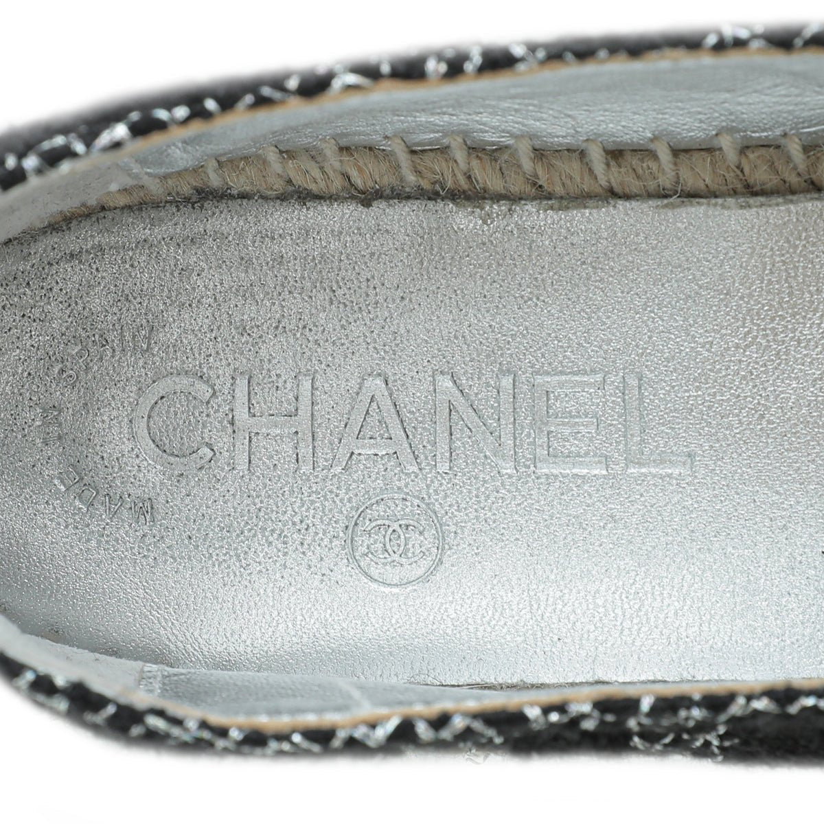 Chanel Bicolor CC Tweed Cap Toe Espadrille 37