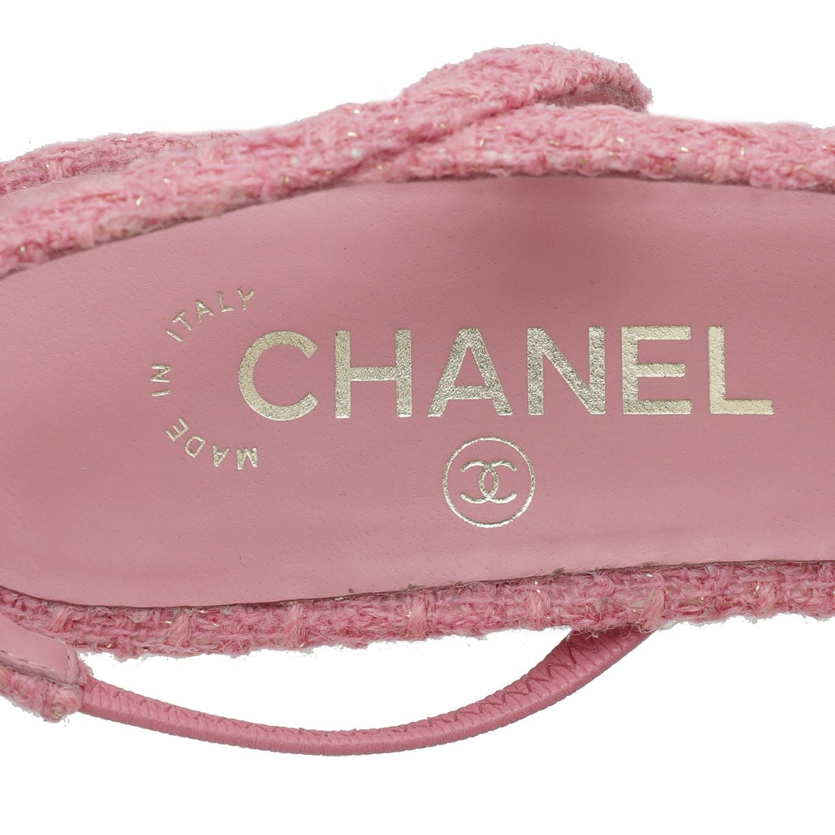 Chanel Bicolor CC Tweed Cap Toe Slingback 40
