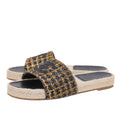 Chanel Bicolor CC Tweed Sequins Mules 36