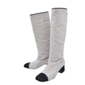Chanel Bicolor Glitter Lurex Cap toe Fantasy Boots 39