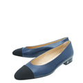 Chanel Bicolor Grosgrain Calf Ballet Flats 38