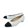 Chanel Bicolor Grossgrain Crackled Ballet Flats 38