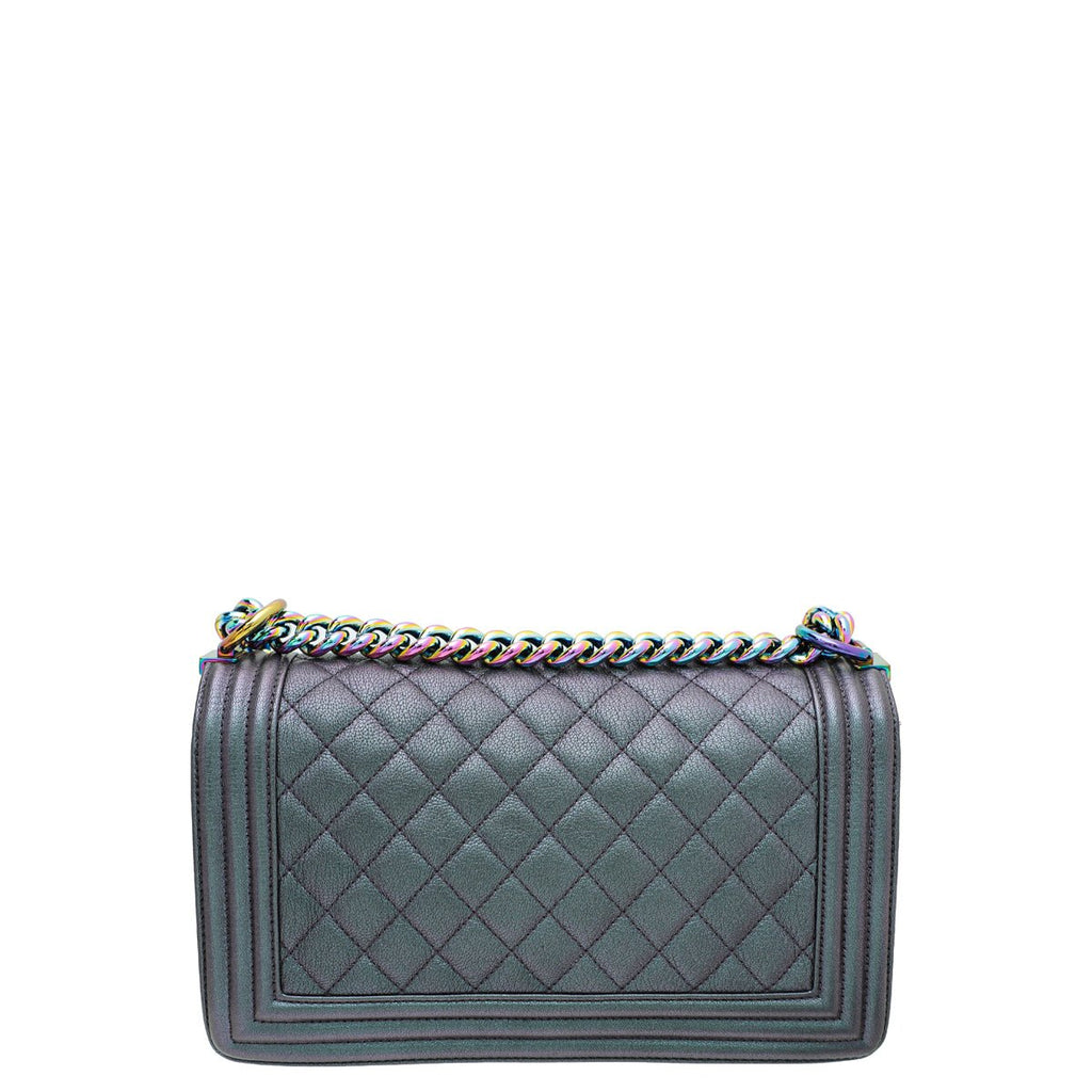 Chanel Bicolor Iridescent Boy Medium Bag
