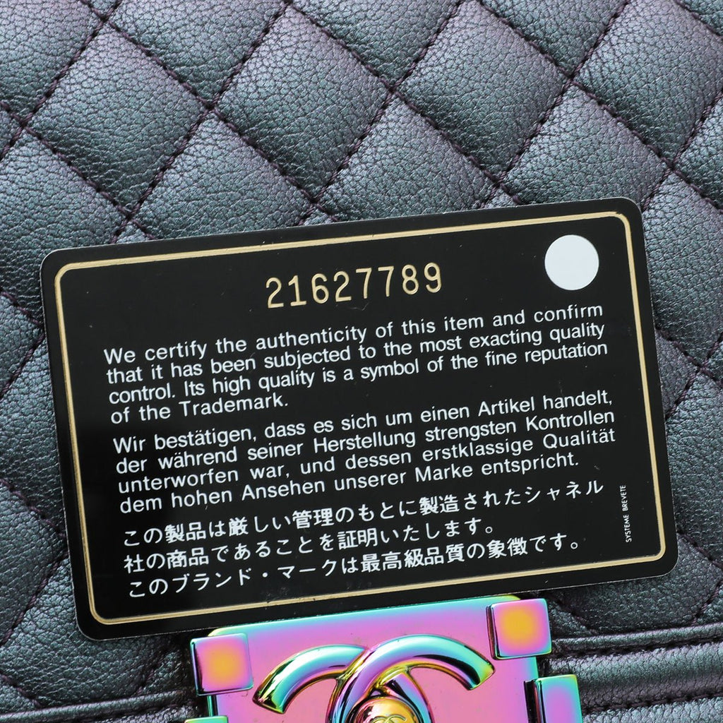 Chanel Bicolor Iridescent Boy Medium Bag