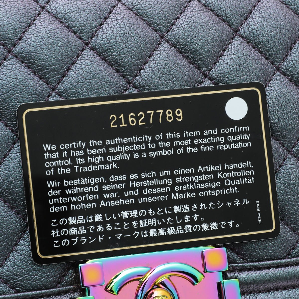 Chanel Bicolor Iridescent Boy Medium Bag