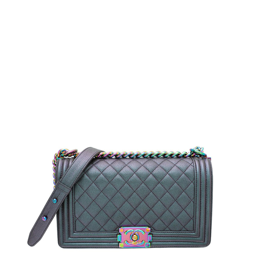 Chanel Bicolor Iridescent Boy Medium Bag