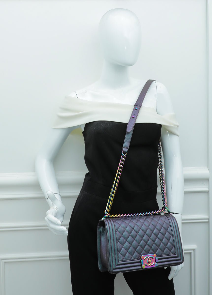 Chanel Bicolor Iridescent Boy Medium Bag