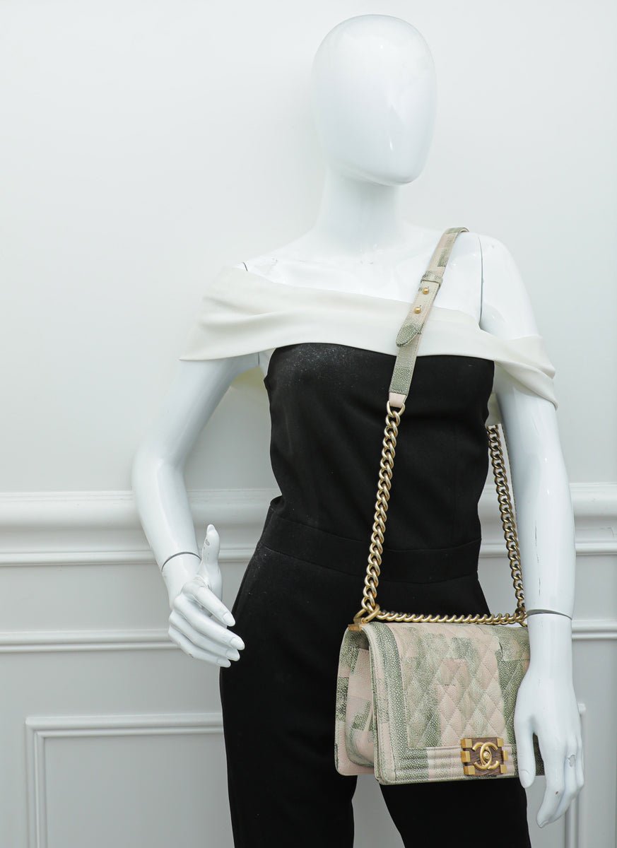 Chanel Bicolor Le Boy Cuba Painted Medium Flap Bag