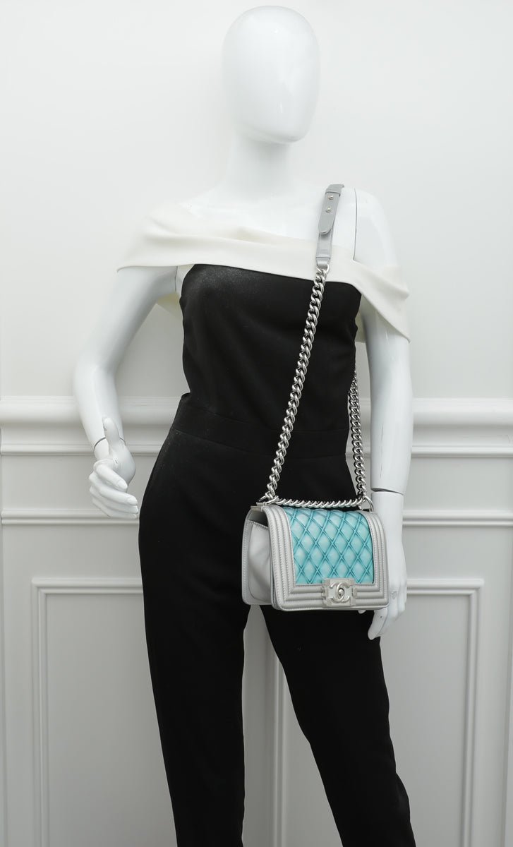 Chanel Bicolor Le Boy Metallic Small Bag