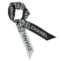Chanel Bicolor Logo Scarf Twilly