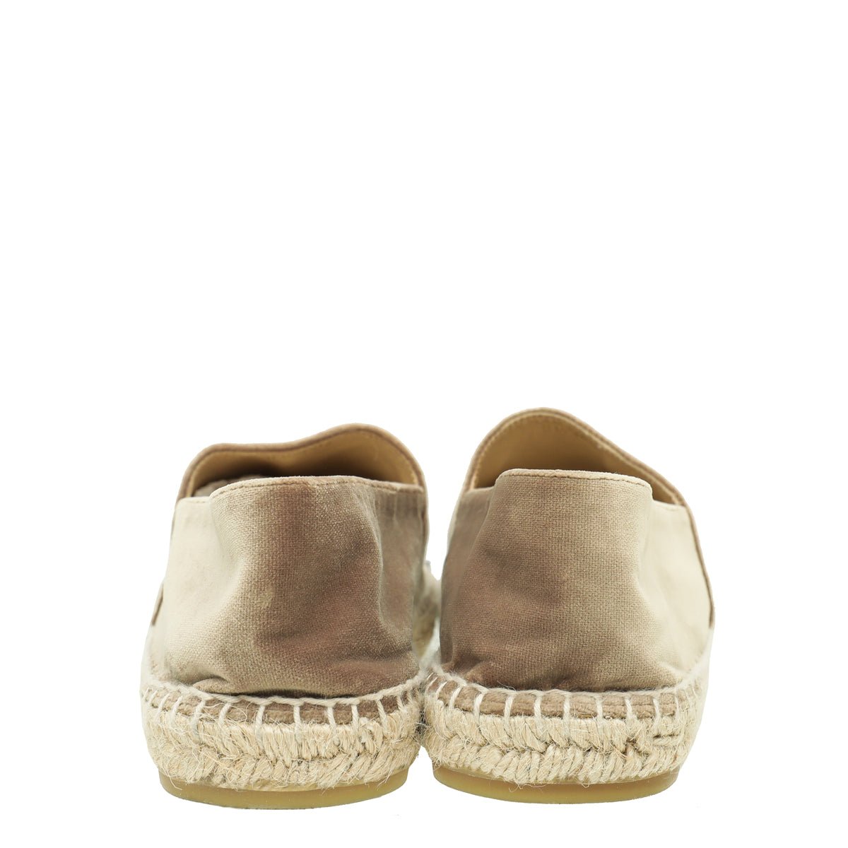 Chanel Bicolor Logo Velvet Espadrille 39
