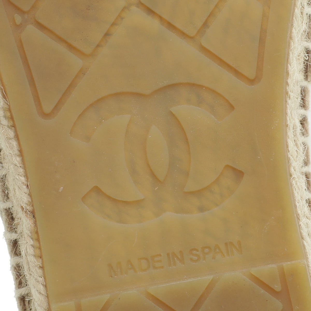 Chanel Bicolor Logo Velvet Espadrille 39