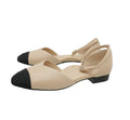 Chanel Bicolor Mary Janes Flat Ballet 38