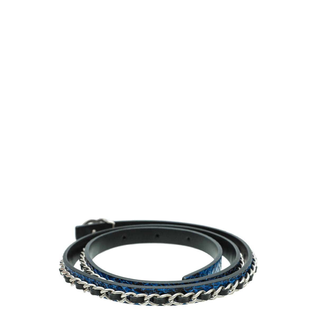 Chanel Bicolor Python CC Chain Belt 30