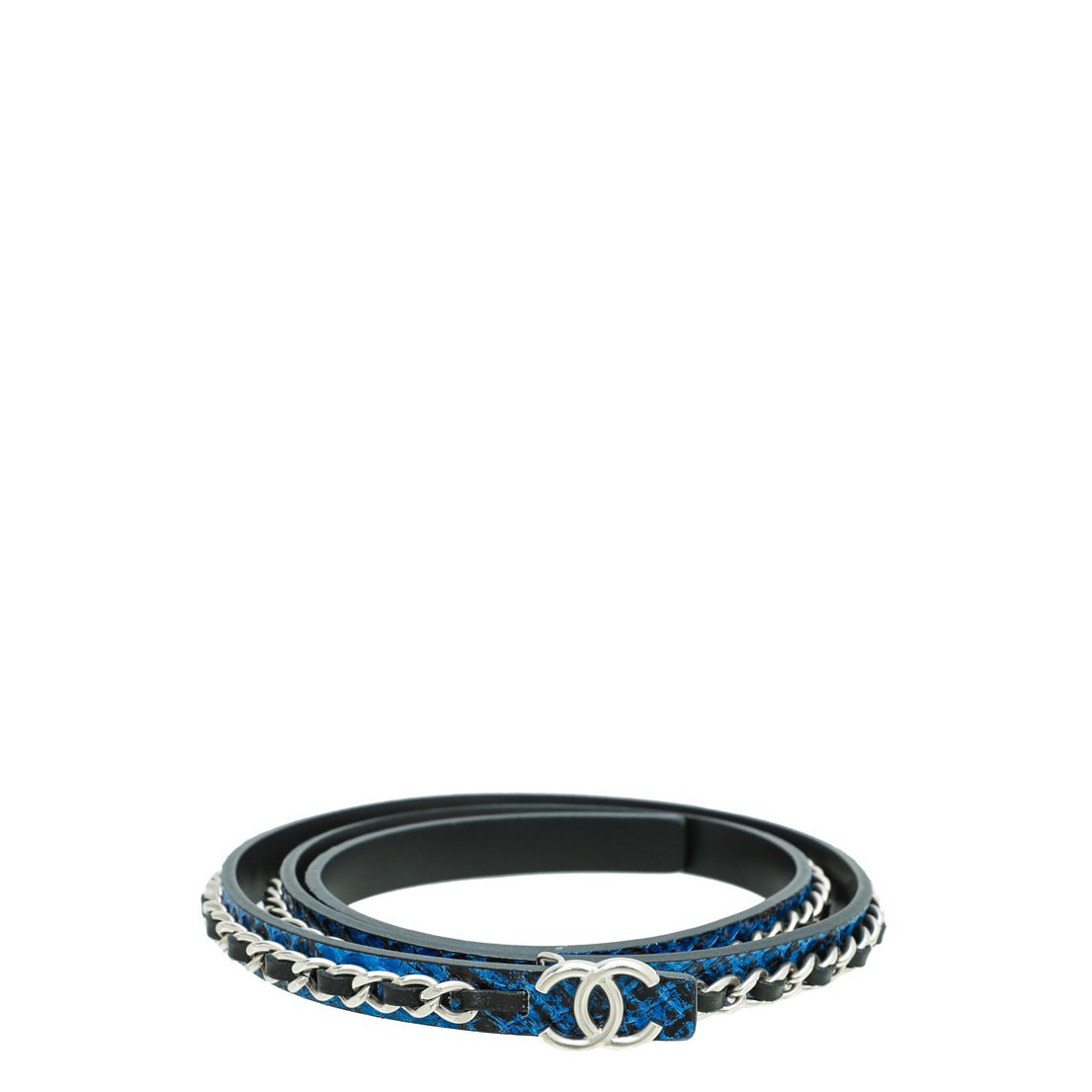 Chanel Bicolor Python CC Chain Belt 30
