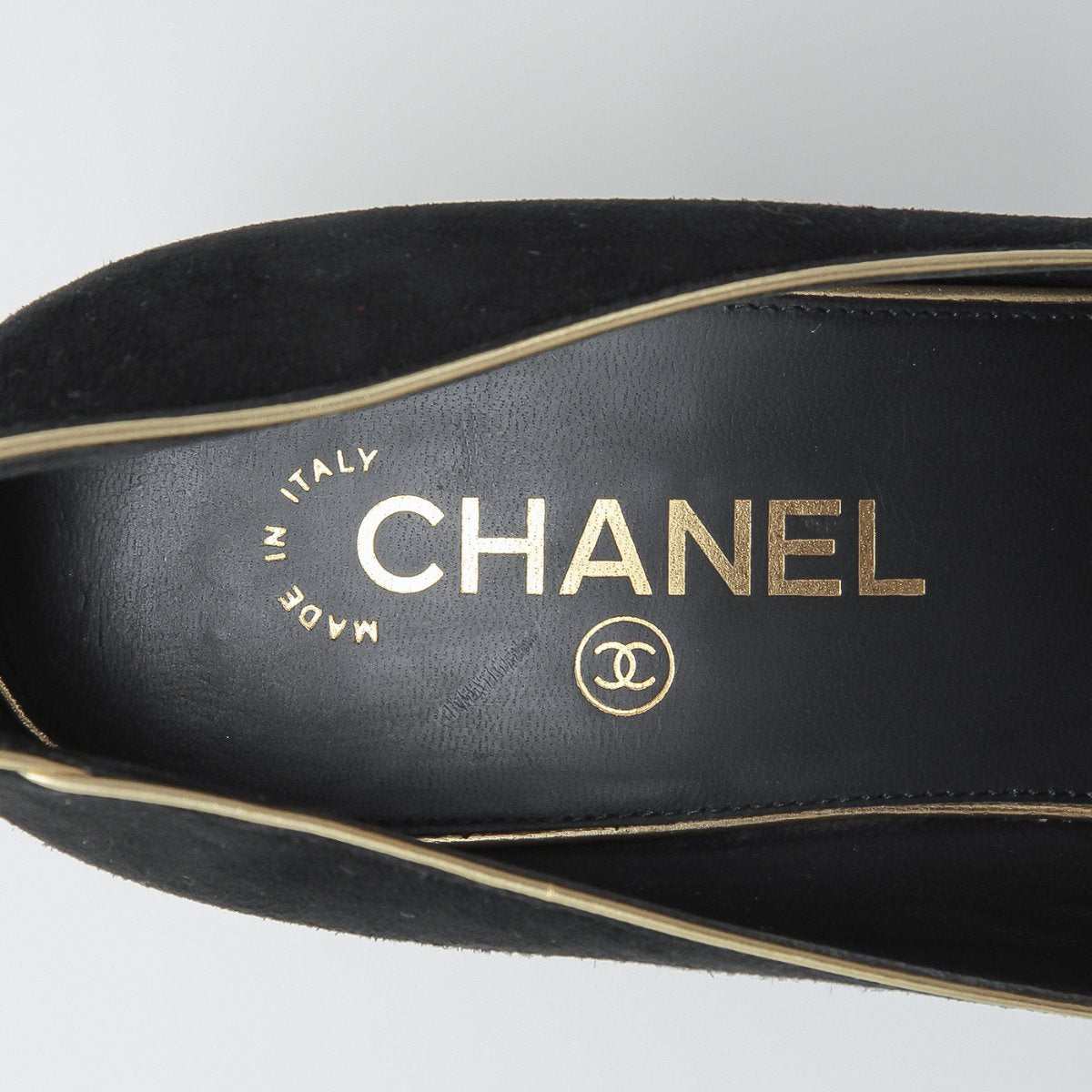 Chanel Bicolor Resin Studded Heels   39 ½ c