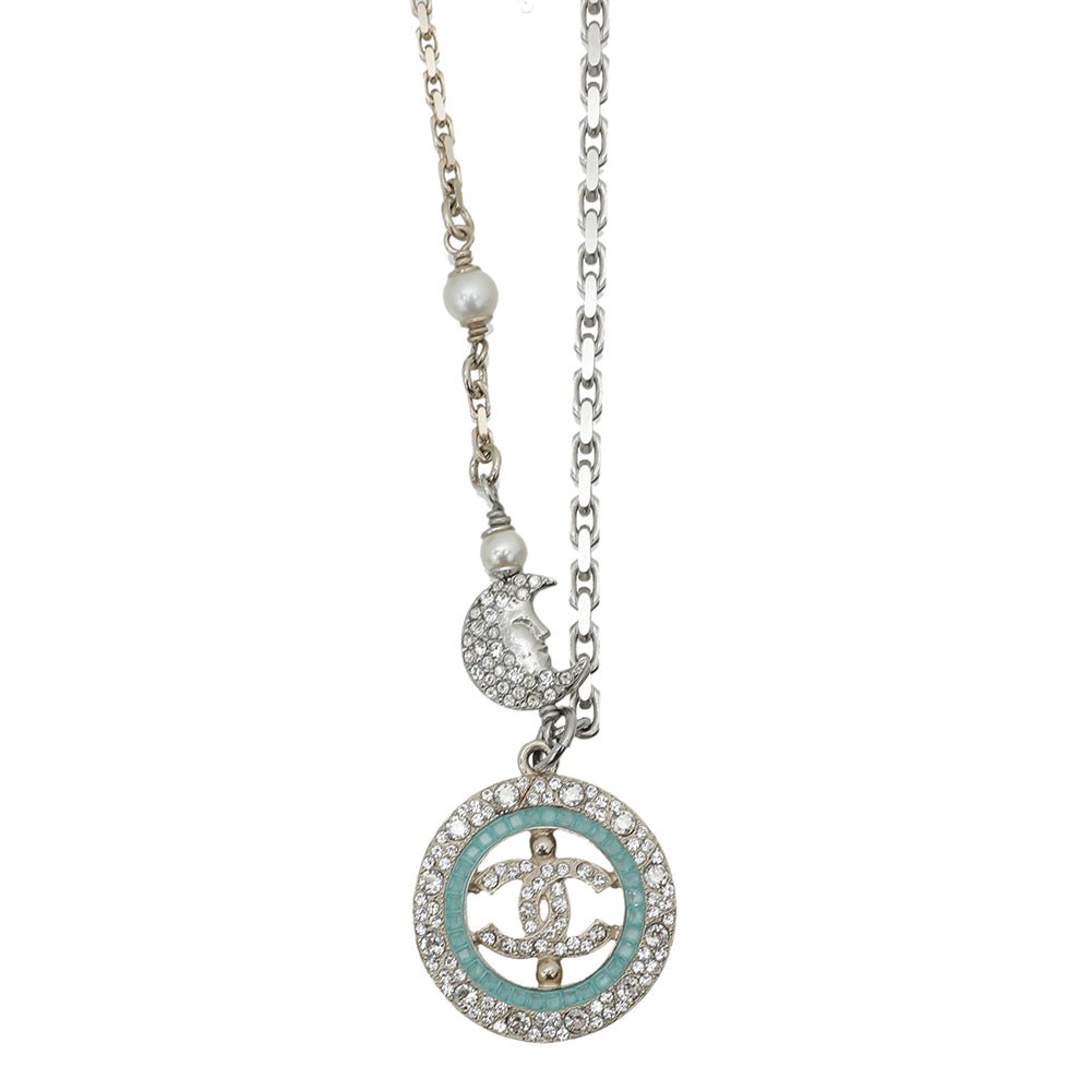 Chanel Bicolor Tone CC Round Moon Chain Chanel Necklace