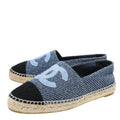 Chanel Bicolor Tweed CC Embroidered Espadrille 39