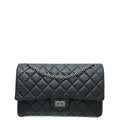 Chanel Black 2.55 Reissue Double Flap Crumpled 225 Bag