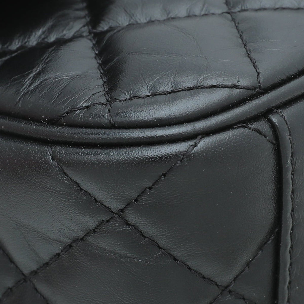 Chanel Black Aged Easy Flap Small Bag