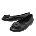 Chanel Black Camellia Ballet Flats 38.5