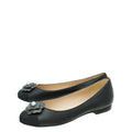 Chanel Black Camellia Pearl Ballet Flats 37.5