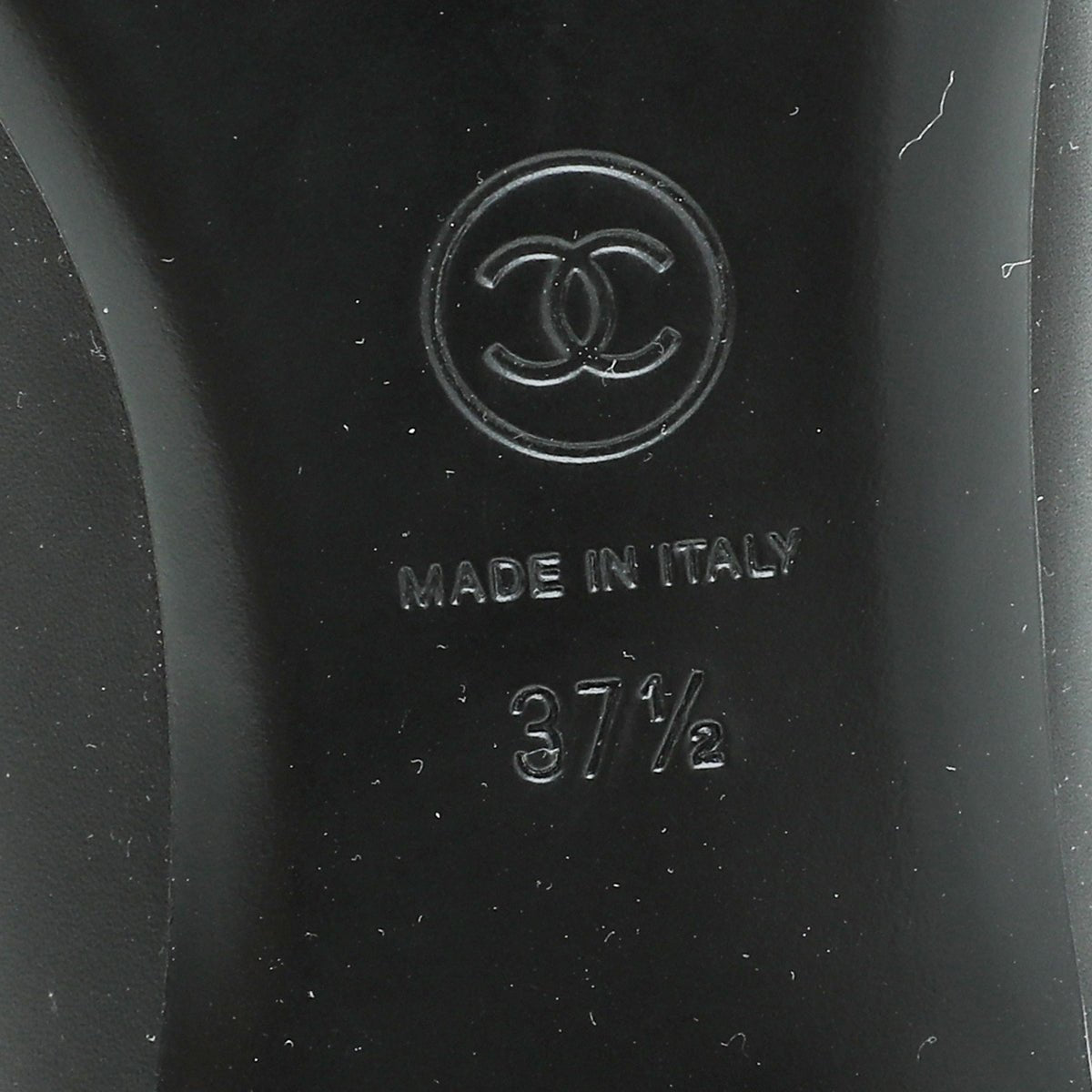 Chanel Black Camellia Pearl Ballet Flats 37.5