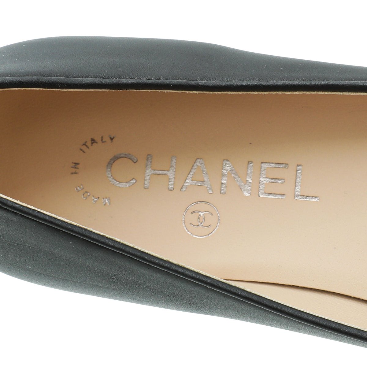 Chanel Black Camellia Pearl Ballet Flats 37.5
