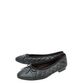 Chanel Black Cap toe Quilted Ballerina Flats 39.5