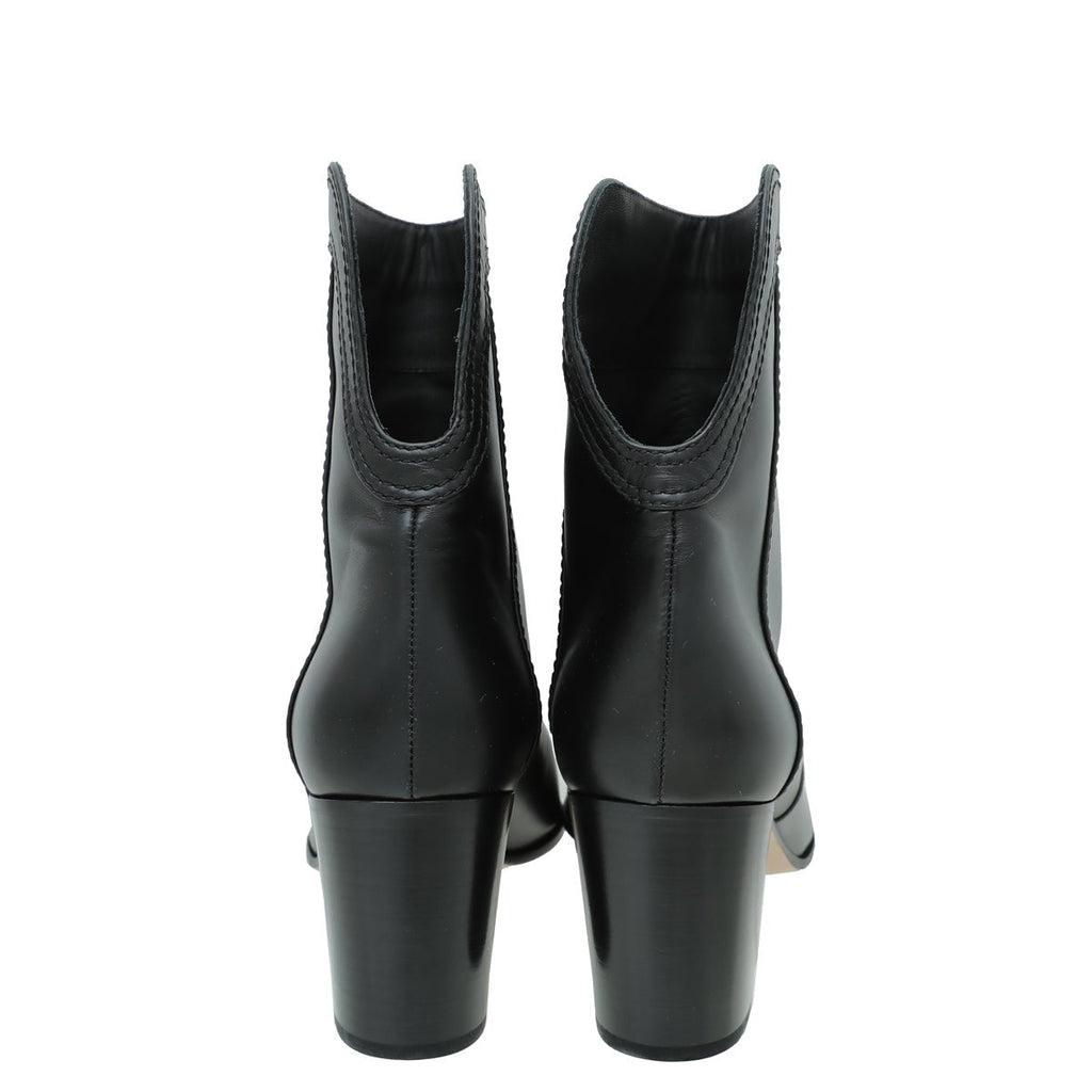 Chanel Black CC Ankle Boot 40.5