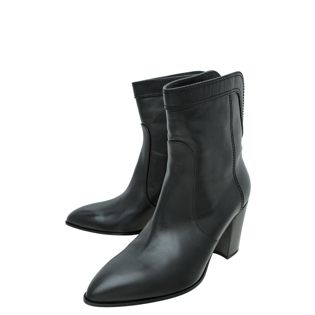 Chanel Black CC Ankle Boot 40.5