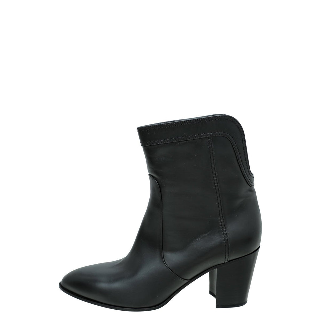 Chanel Black CC Ankle Boot 40.5