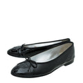 Chanel Black CC Cap Toe Ballerina Flats 40