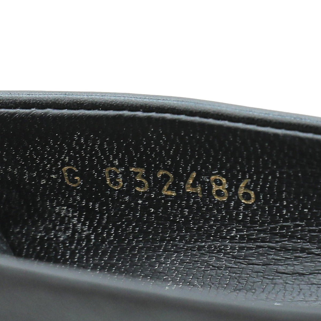 Chanel Black CC Cap Toe Camellia Flower Pump 38.5