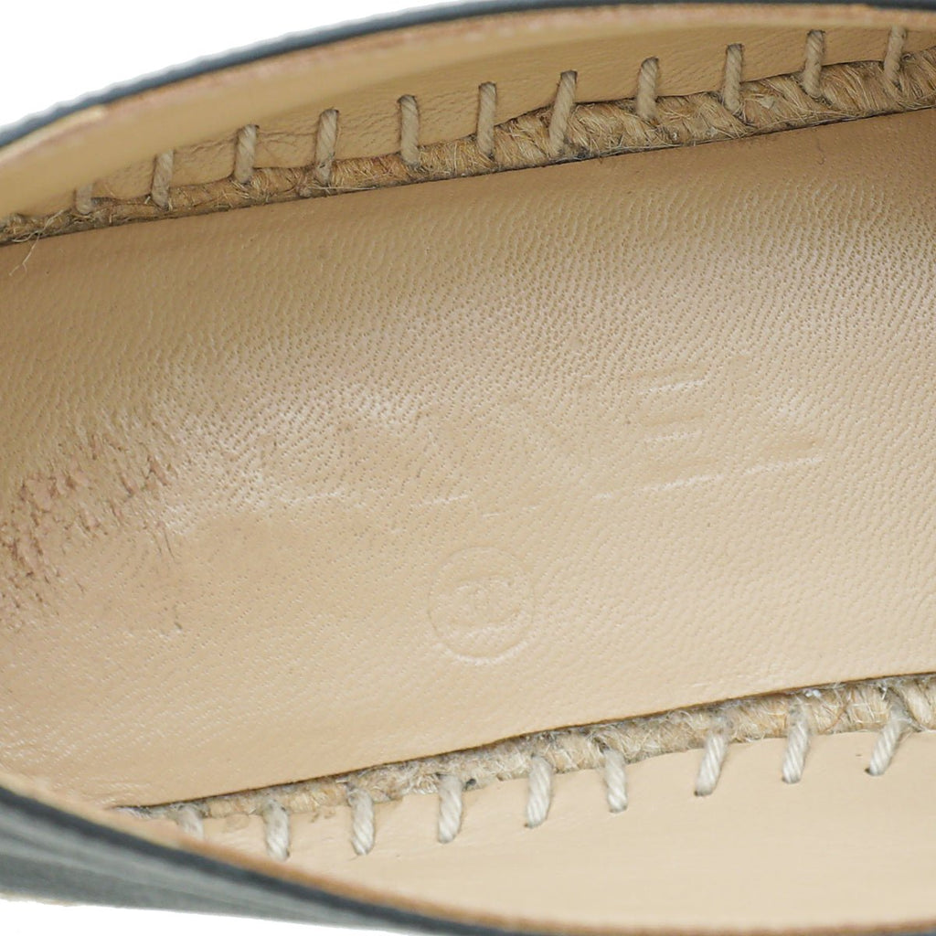 Chanel Black CC Cap Toe Sneaker 36