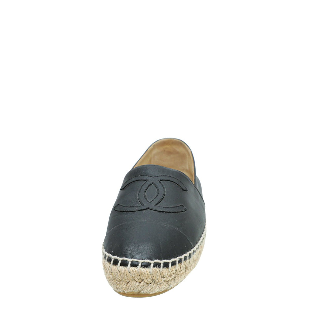 Chanel Black CC Cap Toe Sneaker 36