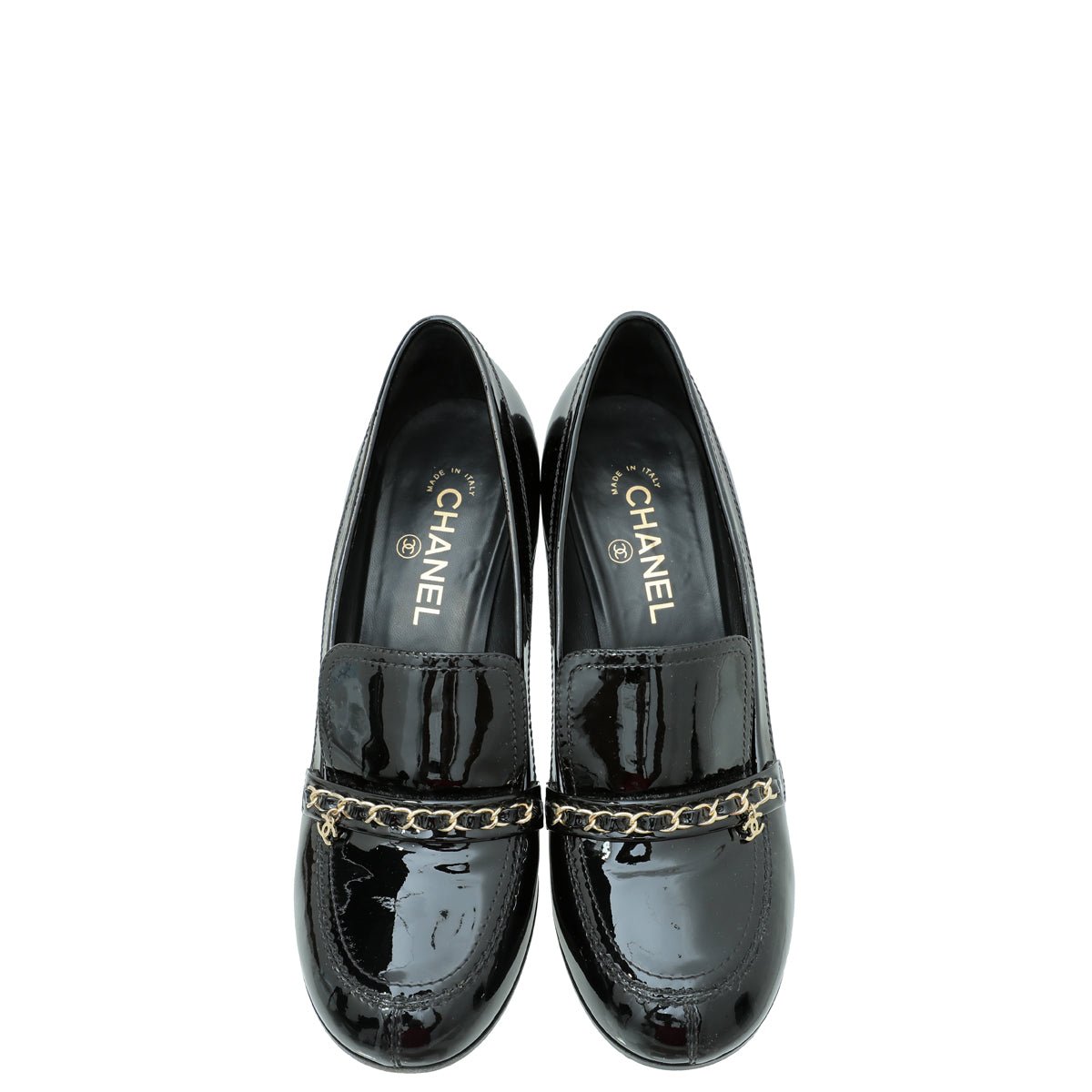Chanel Black CC Chain Loafer Pump 40