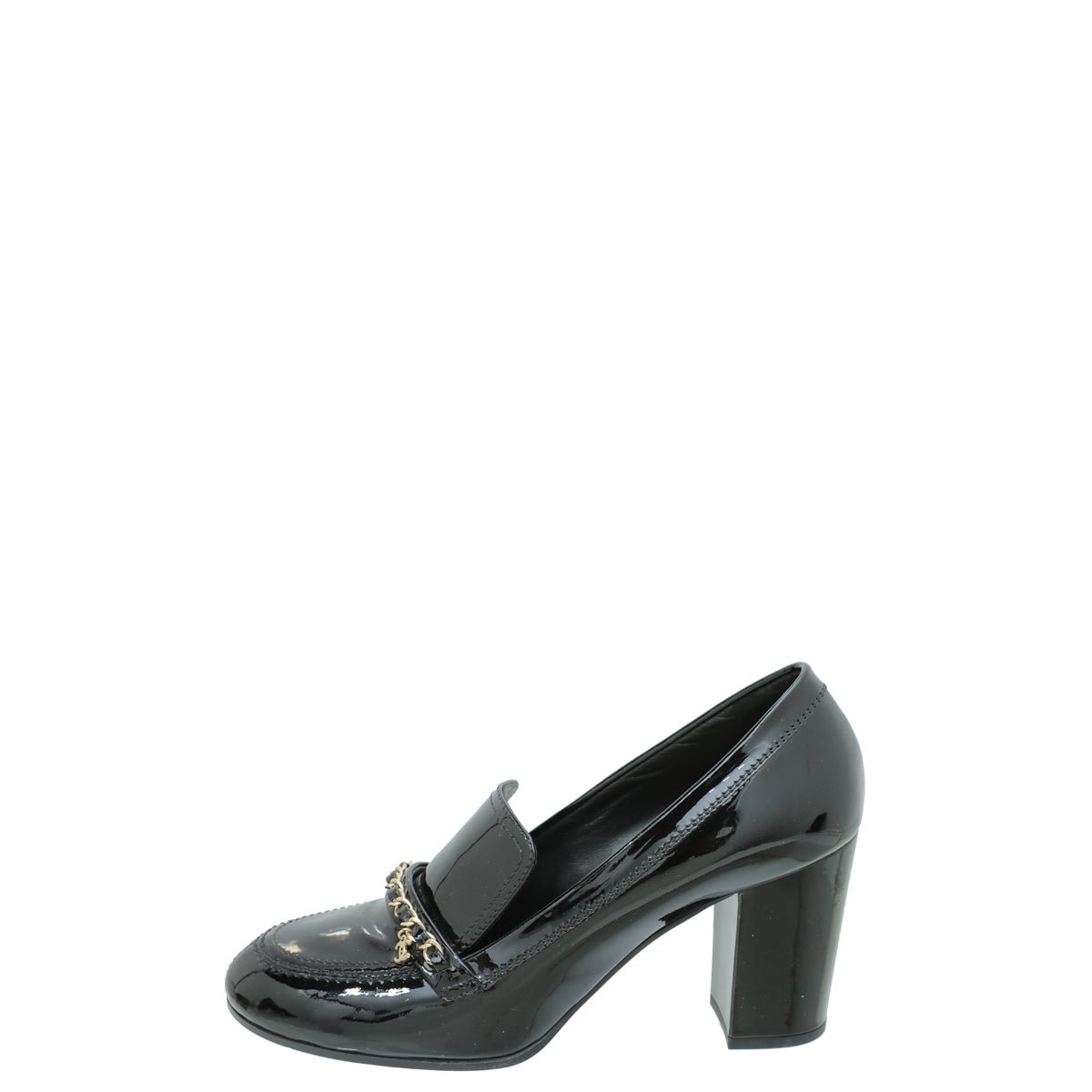 Chanel Black CC Chain Loafer Pump 40