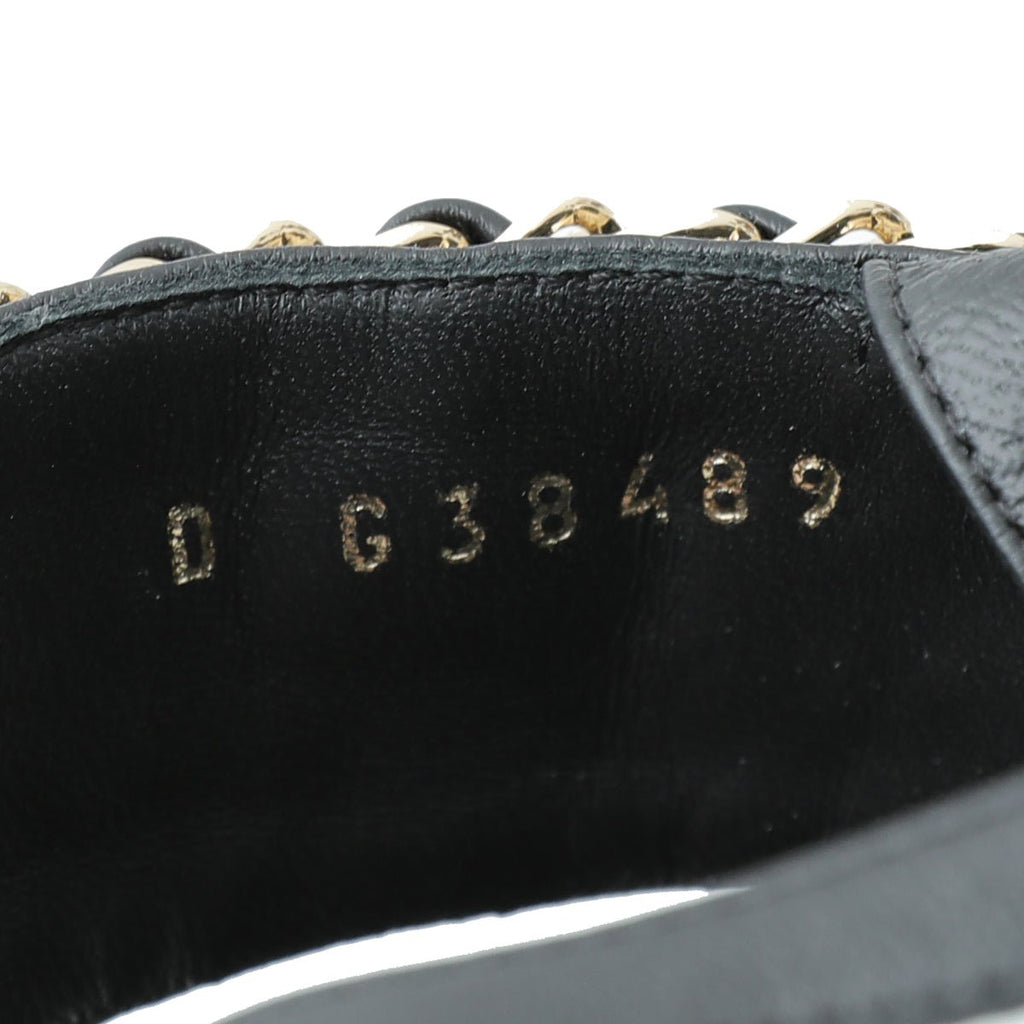 Chanel Black CC Chain Slides Sandal 42
